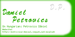 daniel petrovics business card